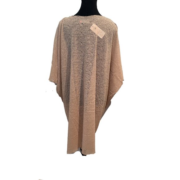 NWT Colleen Lopez Tan Handkerchief Tunic Top Draped Blouse Size 2X/3X Plus - Picture 2 of 6